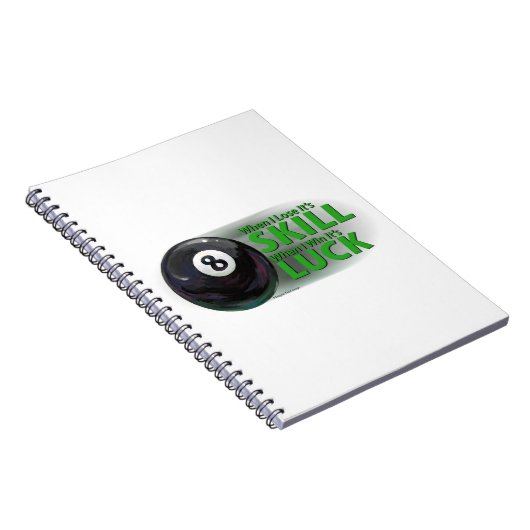 Lose Fertigkeit Gewinnen Luck 8 Ball Notizblock (Rechte Seite)