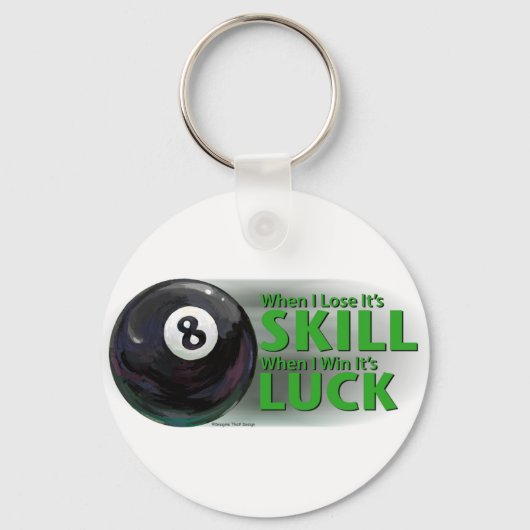 Lose Fertigkeit Gewinnen Luck 8 Ball Schlüsselanhänger (Vorderseite)