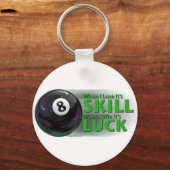 Lose Fertigkeit Gewinnen Luck 8 Ball Schlüsselanhänger (Vorderseite)