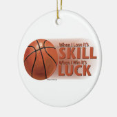 Lose Fertigkeit Win Luck Basketball Keramik Ornament (Links)