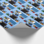 Lose Gabelstapler-Spaß scherzt Geschenk-Packpapier Geschenkpapier (Ecke)