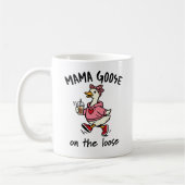 Lose Gans Mama Lustige Mutter Gans Cartoon Kaffeetasse (Links)