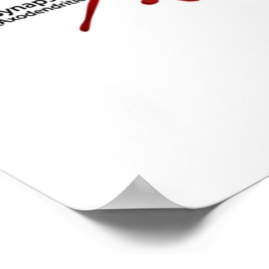 Lose Gedächtnisstütze (Neuron/Synapse) Poster (Ecke)