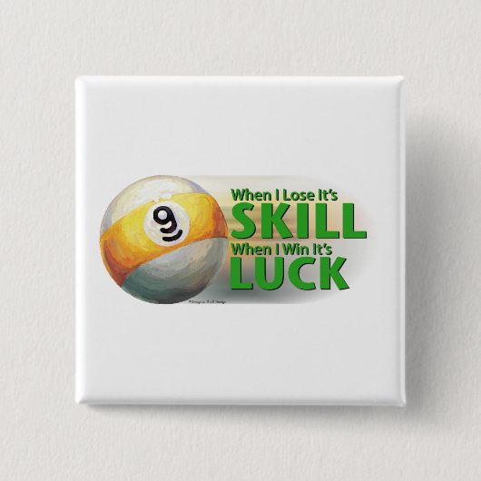 Lose Geschicklichkeit gewinnen 9 Ball Button (Vorderseite)