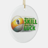 Lose Geschicklichkeit gewinnen 9 Ball Keramik Ornament (Rechts)