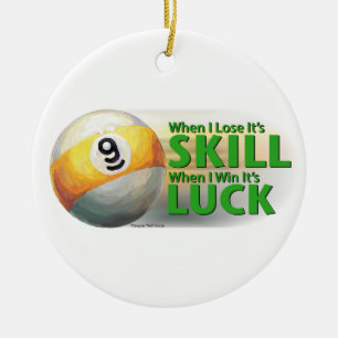 Lose Geschicklichkeit gewinnen 9 Ball Keramik Ornament