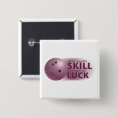 Lose Geschicklichkeit gewinnen Luck Bowling Pink Button (Vorne & Hinten)