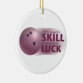 Lose Geschicklichkeit gewinnen Luck Bowling Pink Keramikornament (Rechts)