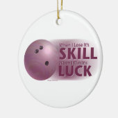 Lose Geschicklichkeit gewinnen Luck Bowling Pink Keramikornament (Links)