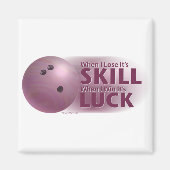 Lose Geschicklichkeit gewinnen Luck Bowling Pink Magnet (Vorne)