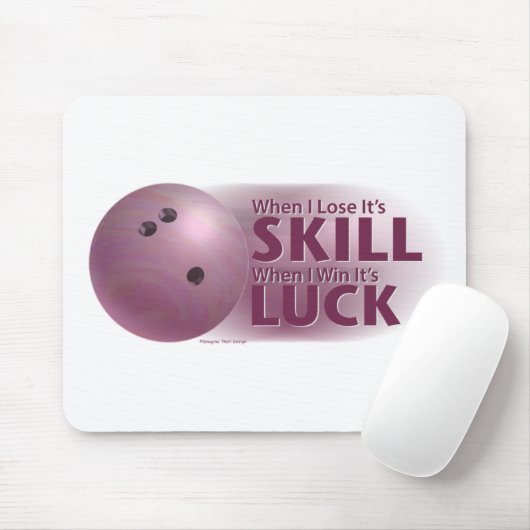 Lose Geschicklichkeit gewinnen Luck Bowling Pink Mousepad (Mit Mouse)