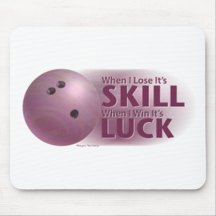 Lose Geschicklichkeit gewinnen Luck Bowling Pink Mousepad