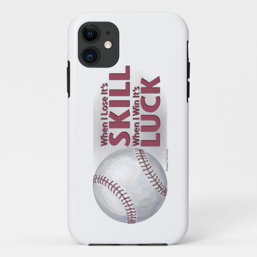 Lose Geschicklichkeit Win Luck Baseball Case-Mate iPhone Hülle (Rückseite)
