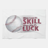 Lose Geschicklichkeit Win Luck Baseball Handtuch (Horizontal)