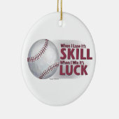 Lose Geschicklichkeit Win Luck Baseball Keramik Ornament (Rechts)