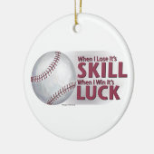 Lose Geschicklichkeit Win Luck Baseball Keramik Ornament (Links)