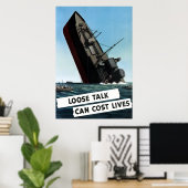 Lose Gespräche können Leben kosten Poster (Heimbüro)