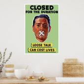 Lose Gespräche können Leben kosten Poster (Küche)