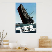 Lose Gespräche können Leben kosten Poster (Küche)