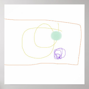 Lose Gezeichnet Rectangle Poster