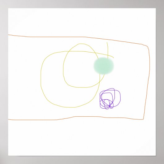 Lose Gezeichnet Rectangle Poster (Vorne)