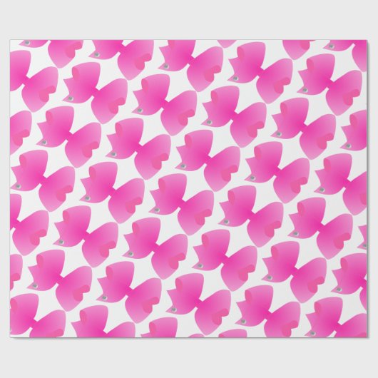 Lose große hübsche Rosa-Bögen - einzigartiges Geschenkpapier (Flach)