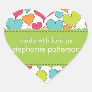 Lose Herzen gemacht mit Liebe durch Aufkleber