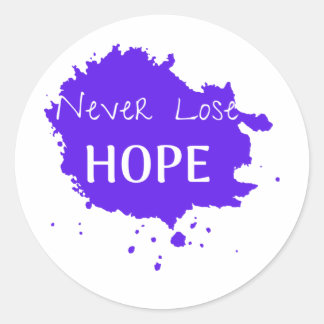 Lose Hope Blue Runder Aufkleber