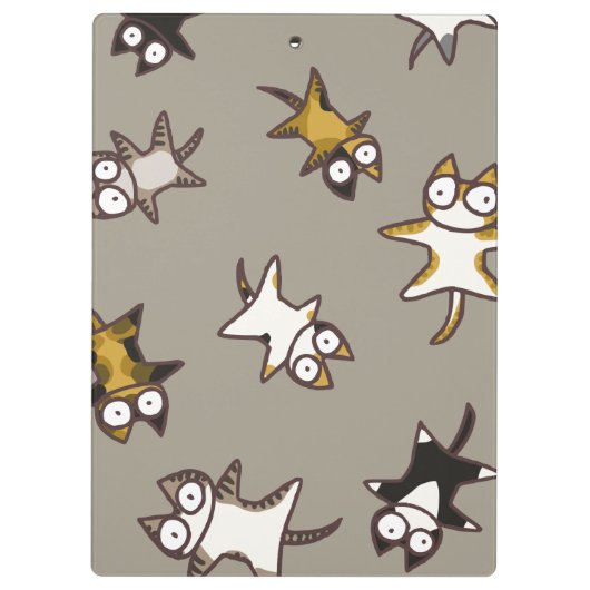 Lose Katzen Klemmbrett (Rückseite)