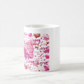 Lose Liebe und Herzen Kaffeetasse (Mittel)