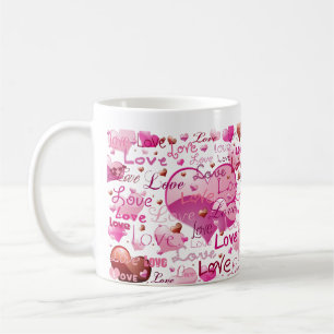 Lose Liebe und Herzen Kaffeetasse