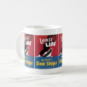 Lose Lippen konnten Schiffe sinken Kaffeetasse (Vorderseite Links)