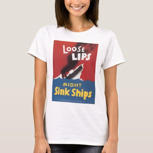 Lose Lippen konnten Schiffe sinken T-Shirt (Vorderseite)
