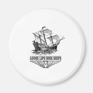 lose Lippenwannenschiffe Magnet