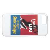 Lose Lips Might Sink Ships Case-Mate iPhone Hülle (Rückseite (Horizontal))