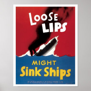 Lose Lips Might Sink Ships Poster
