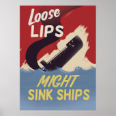 Lose Lips Might Sink Ships Poster (Vorne)