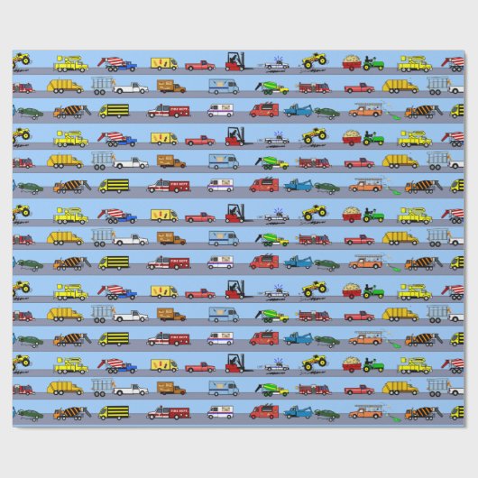 Lose LKW-Spaß scherzt Geschenk-Packpapier Geschenkpapier (Flach)
