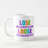 Lose Loose Grammar - Funny Spelling Mistake Joke Kaffeetasse (Links)