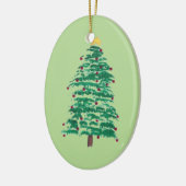 Lose Malerei des Weihnachtsbaums, Verzierungen Keramik Ornament (Links)