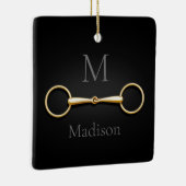 Lose Ring Snaffe Bit Mit Monogramm Reittier Keramikornament (Rechts)