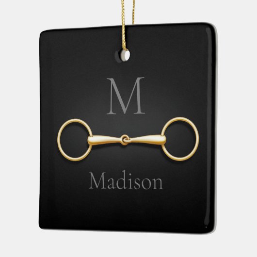 Lose Ring Snaffe Bit Mit Monogramm Reittier Keramikornament (Links)