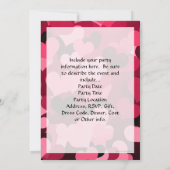 Lose rosa Herzen, niedliches Liebe-Muster Einladung (Rückseite)