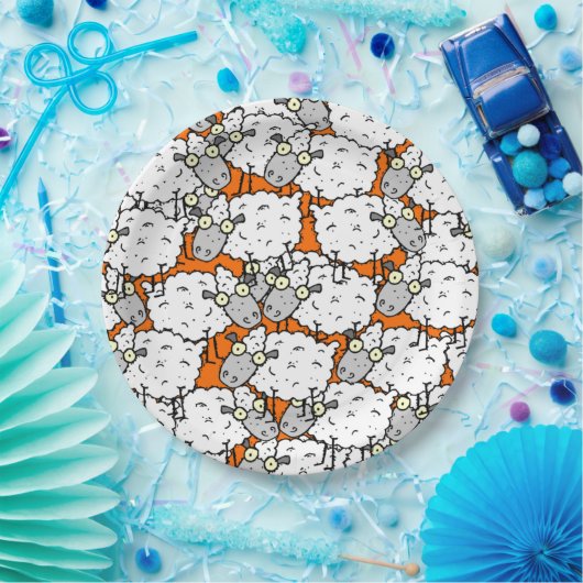 Lose Schafe Pappteller (Party)