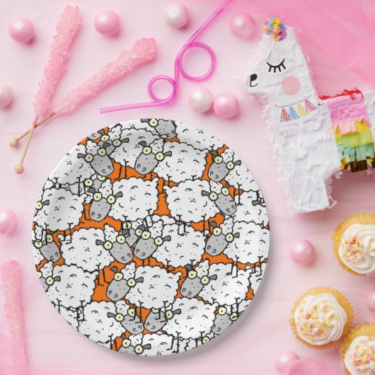 Lose Schafe Pappteller (Party)