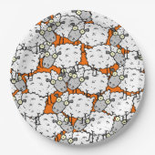 Lose Schafe Pappteller (Vorderseite)