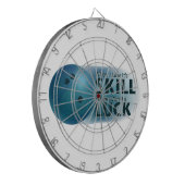 Lose Skill Win Luck Bowling Blue Dartscheibe (Vorderseite Links)