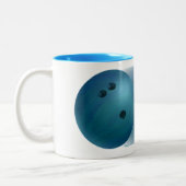 Lose Skill Win Luck Bowling Blue Zweifarbige Tasse (Links)