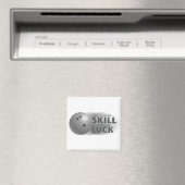 Lose Skill Win Luck Bowling Gray Magnet (In Situ (Geschirrspüler))