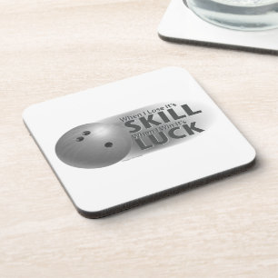 Lose Skill Win Luck Bowling Gray Untersetzer